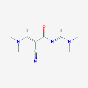 2-cyano-3-(dimethylamino)-N-[(dimethylamino)methylene]acrylamide
