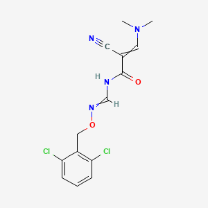 2-cyano-N-({[(2,6-dichlorobenzyl)oxy]amino}methylene)-3-(dimethylamino)acrylamide