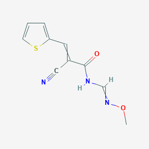 2-cyano-N-[(methoxyimino)methyl]-3-(2-thienyl)acrylamide