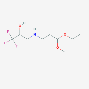 3-[(3,3-diethoxypropyl)amino]-1,1,1-trifluoro-2-propanol