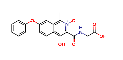 3-((Carboxymethyl)carbamoyl)-4-hydroxy-1-methyl-7-phenoxyisoquinoline 2-oxide