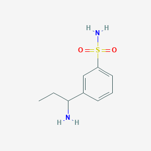 3-(1-Aminopropyl)benzene-1-sulfonamide