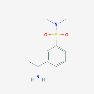 3-(1-aminoethyl)-N,N-dimethylbenzene-1-sulfonamide