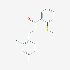 3-(2,4-Dimethylphenyl)-2'-thiomethylpropiophenone