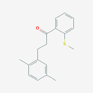 3-(2,5-Dimethylphenyl)-2'-thiomethylpropiophenone