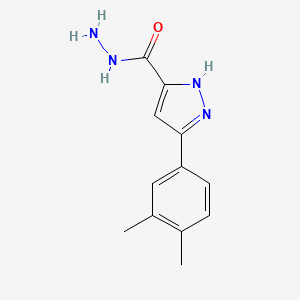 3-(3,4-dimethylphenyl)-1H-pyrazole-5-carbohydrazide