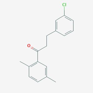 3-(3-Chlorophenyl)-2',5'-dimethylpropiophenone