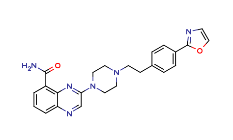 3-{4-[2-(4-Oxazol-2-yl-phenyl)-ethyl]-piperazin-1-yl}-quinoxaline-5-carboxylic acid amide