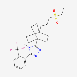 3-[4-[3-(Ethylsulfonyl)propyl]bicyclo[2.2.2]oct-1-yl]-4-methyl-5-[2-(trifluoromethyl)phenyl]-4H-1,2,