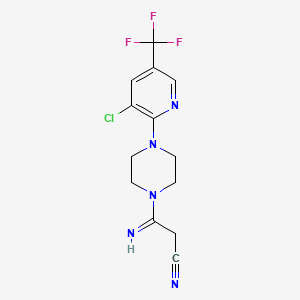 3-{4-[3-chloro-5-(trifluoromethyl)-2-pyridinyl]piperazino}-3-iminopropanenitrile