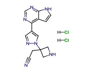 3-[4-(7H-pyrrolo[2,3-d]pyrimidin-4-yl)-1H-pyrazol-1-yl]-3-azetidineacetonitrile,dihydrochloride