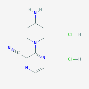 3-(4-Aminopiperidin-1-yl)pyrazine-2-carbonitrile dihydrochloride