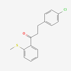 3-(4-Chlorophenyl)-2'-thiomethylpropiophenone