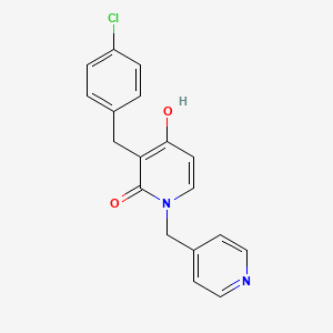 3-(4-chlorobenzyl)-4-hydroxy-1-(4-pyridinylmethyl)-2(1H)-pyridinone