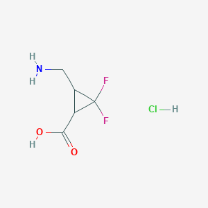 3-(Aminomethyl)-2,2-difluorocyclopropane-1-carboxylic acid hydrochloride