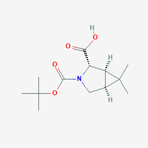 3-​Azabicyclo[3.1.0]​hexane-​2,​3-​dicarboxylic acid, 6,​6-​dimethyl-​, 3-​(1,​1-​dimethylethyl) ester, (1R,​2S,​5S)​-​rel