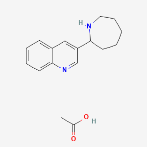 3-(Azepan-2-yl)quinoline; acetic acid