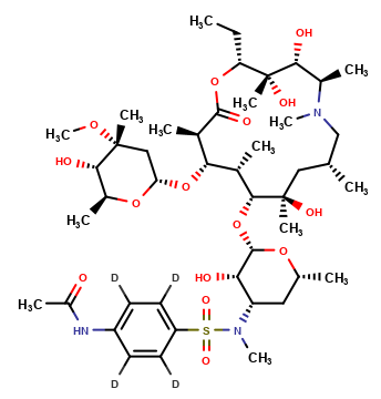 3'-N-[[4-(Acetylamino)phenyl]sulfonyl]-3'-N-demethyl Azithromycin-d4
