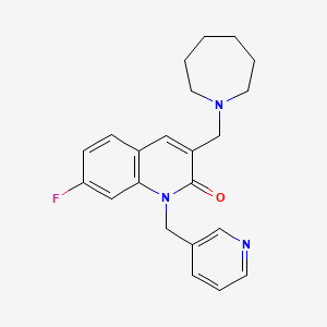 3-(azepan-1-ylmethyl)-7-fluoro-1-(pyridin-3-ylmethyl)quinolin-2(1H)-one