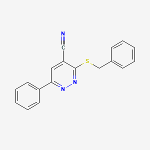 3-(benzylsulfanyl)-6-phenyl-4-pyridazinecarbonitrile