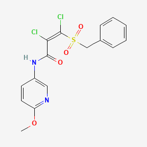 3-(benzylsulfonyl)-2,3-dichloro-N-(6-methoxy-3-pyridinyl)acrylamide