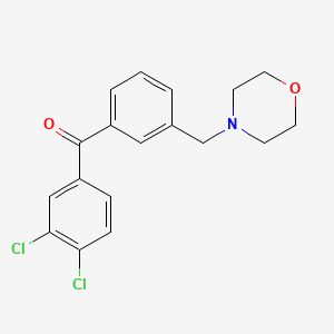 3,4-Dichloro-3'-morpholinomethyl benzophenone