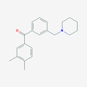 3,4-Dimethyl-3'-piperidinomethyl benzophenone