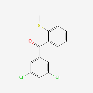 3,5-Dichloro-2'-(thiomethyl)benzophenone