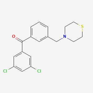 3,5-Dichloro-3'-thiomorpholinomethyl benzophenone