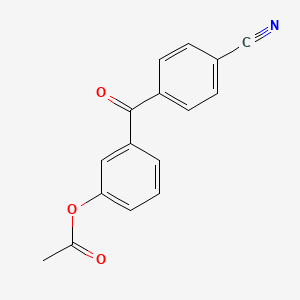 3-Acetoxy-4'-cyanobenzophenone