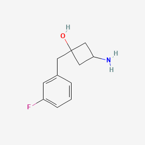 3-Amino-1-[(3-fluorophenyl)methyl]cyclobutan-1-ol