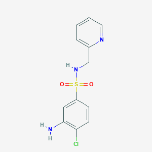 3-Amino-4-chloro-N-(2-pyridinylmethyl)-benzenesulfonamide