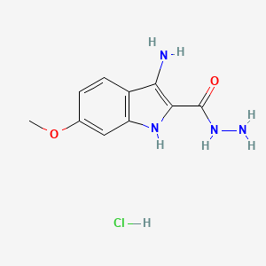 3-Amino-6-methoxy-1H-indole-2-carbohydrazide hydrochloride