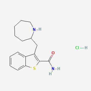 3-Azepan-2-ylmethyl-benzo[b]thiophene-2-carboxylic acid amide hydrochloride