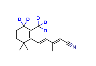 3-Methyl-5-[2,6,6-trimethyl-1-(cyclohexen-d5)-1-yl]-penta-2,4-dienenitrile