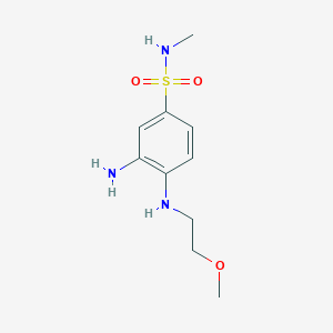 3-amino-4-[(2-methoxyethyl)amino]-N-methylbenzene-1-sulfonamide