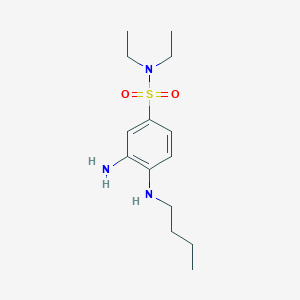 3-amino-4-(butylamino)-N,N-diethylbenzene-1-sulfonamide
