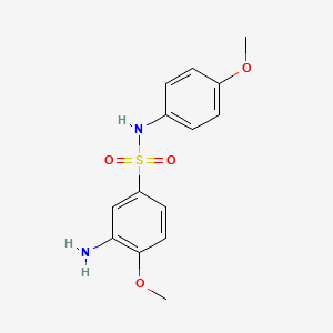 3-amino-4-methoxy-N-(4-methoxyphenyl)benzene-1-sulfonamide