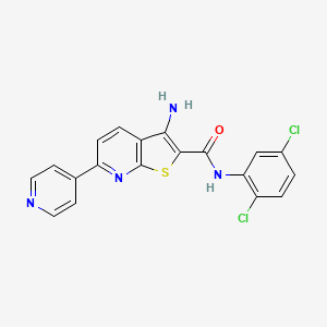 3-amino-N-(2,5-dichlorophenyl)-6-(4-pyridinyl)thieno[2,3-b]pyridine-2-carboxamide