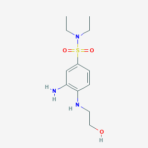 3-amino-N,N-diethyl-4-[(2-hydroxyethyl)amino]benzene-1-sulfonamide
