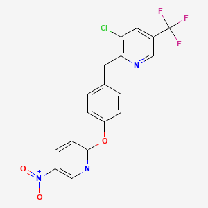 3-chloro-2-{4-[(5-nitro-2-pyridinyl)oxy]benzyl}-5-(trifluoromethyl)pyridine