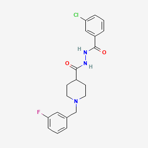 3-chloro-N'-{[1-(3-fluorobenzyl)-4-piperidinyl]carbonyl}benzenecarbohydrazide
