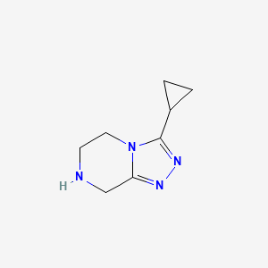 3-cyclopropyl-5H,6H,7H,8H-[1,2,4]triazolo[4,3-a]pyrazine