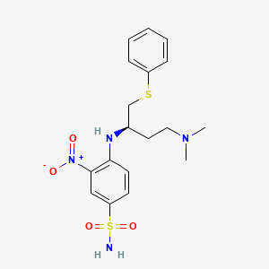4-[[(R)-3-Dimethylamino-1-[(phenylsulfanyl)methyl]propyl]amino]-3-nitrobenzenesulfonamide