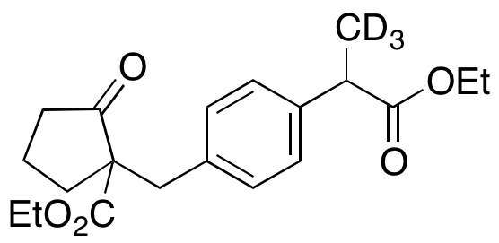 4-[[1-(Ethoxycarbonyl)-2-oxocyclopentyl]methyl]-α-methylbenzeneacetic Acid-d3 Ethyl Ester