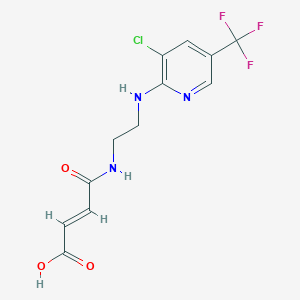 4-[(2-{[3-Chloro-5-(trifluoromethyl)-2-pyridinyl]-amino}ethyl)amino]-4-oxo-2-butenoic acid