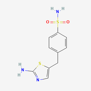 4-[(2-Amino-1,3-thiazol-5-yl)methyl]benzene-1-sulfonamide