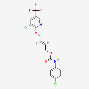 4-{[3-chloro-5-(trifluoromethyl)-2-pyridinyl]oxy}-2-butenyl N-(4-chlorophenyl)carbamate