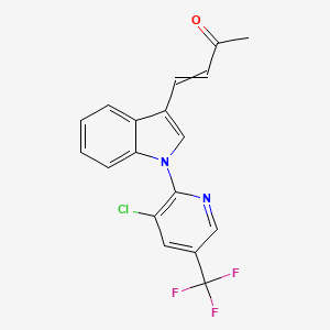 4-{1-[3-chloro-5-(trifluoromethyl)-2-pyridinyl]-1H-indol-3-yl}-3-buten-2-one