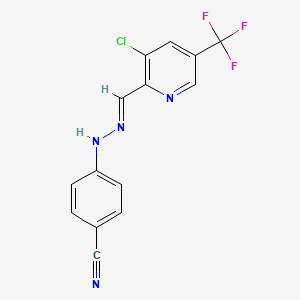 4-(2-{[3-chloro-5-(trifluoromethyl)-2-pyridinyl]methylene}hydrazino)benzenecarbonitrile